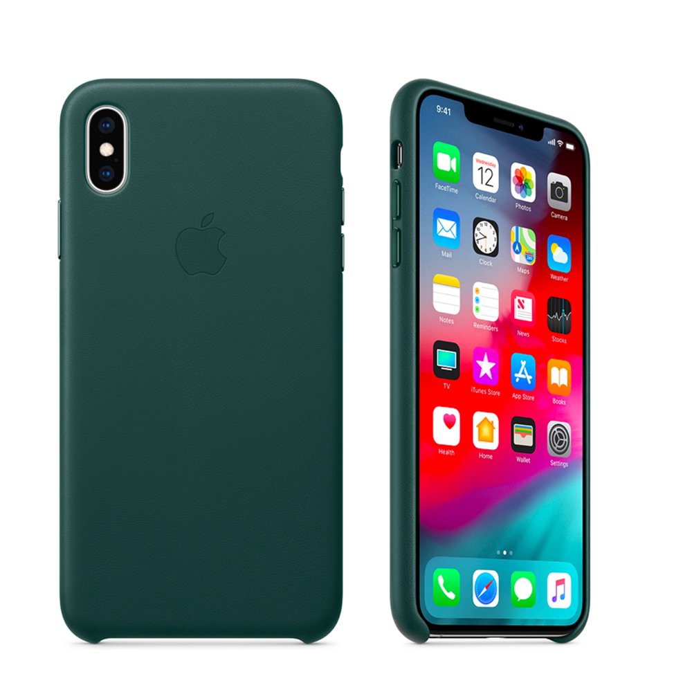 Apple iPhone XS Max 6,5&acirc;�&sup3; Forest Green Genuine Original Leather Case Cover