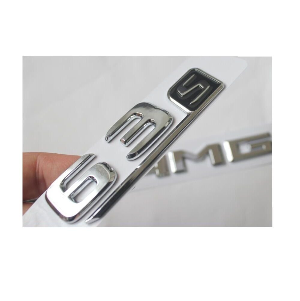 Chrome E63 S AMG Letters Trunk Lids Badge Emblem Sticker for Mercedes