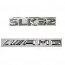 Chrome SLK32 AMG Number Letters Trunk Badge Emblem Emblems for Mercedes Benz