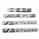 Chrome Letters Emblem Badge for Mercedes Benz W204 W205 C63s AMG V8 BITURBO