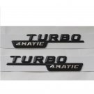 Black TURBO 4MATIC Letters Emblem Badge Badges Emblems for Mercedes Benz AMG