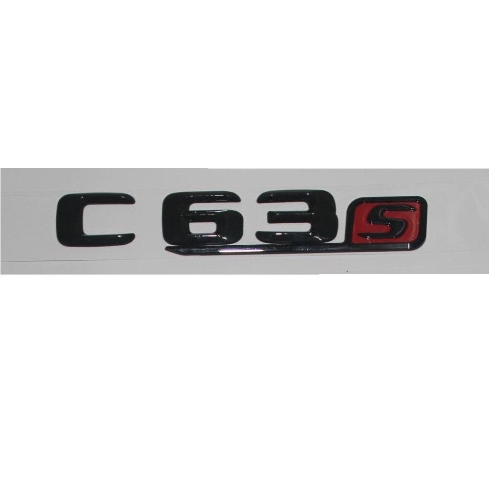 Gloss Black C63s Letters Trunk Emblem Badge Emblems for Mercedes Benz C63 S