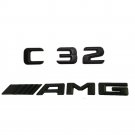 Black Letters C 32 ///AMG Trunk Badges Emblem Emblems for Mercedes Benz C32 AMG