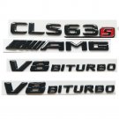 Gloss Black 3D Letters CLS63s AMG V8 BITURBO Emblems for Mercedes Benz X218 C218