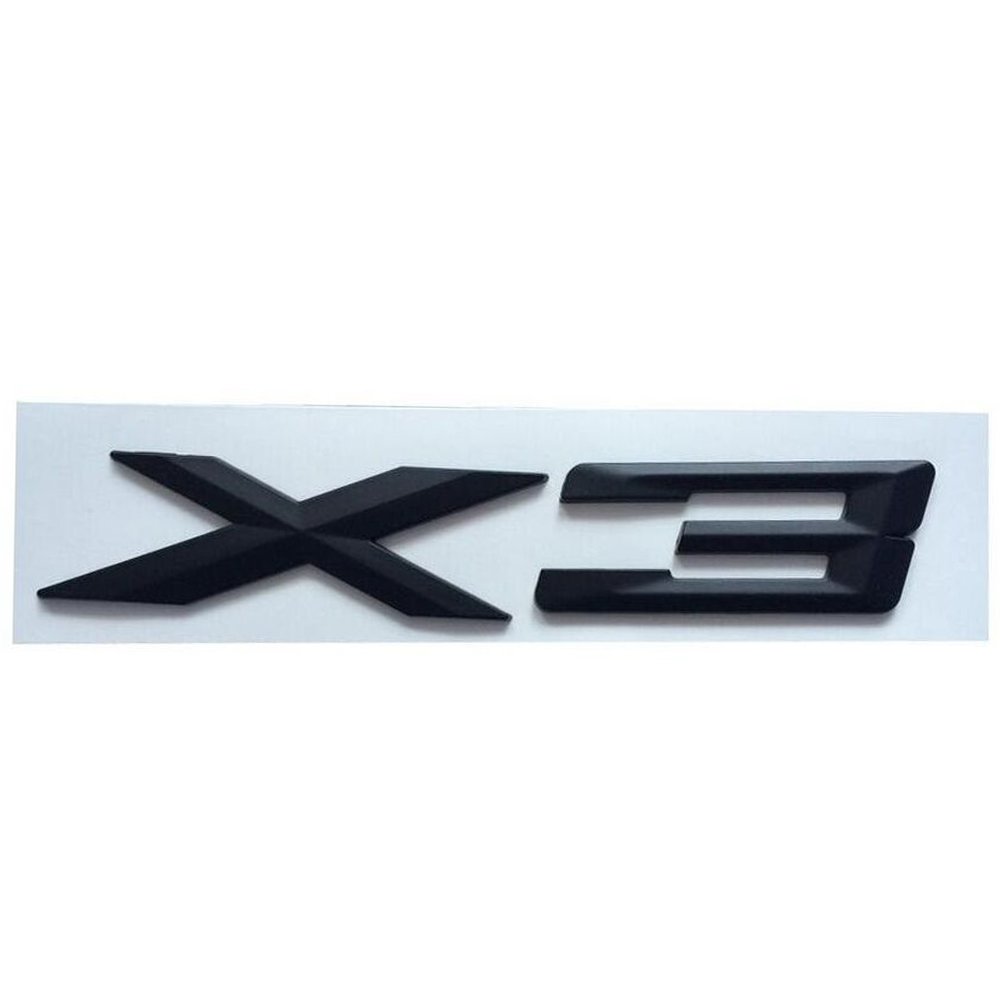 Matt Black X 3 Number Boot Trunk Letters Badge Emblems Badges for BMW X3