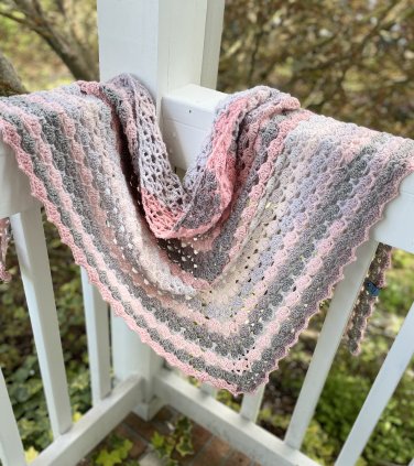 Triangle Shawl Spring Scarf Crocheted Shawl