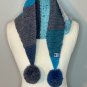 Sparkle Pom Pom Scarf Ombré Crocheted Scarf
