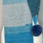 Sparkle Pom Pom Scarf Ombré Crocheted Scarf