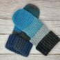 Sparkle Ombré Crochet Mittens Handmade