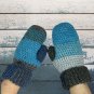 Sparkle Ombré Crochet Mittens Handmade