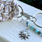 Boho Crocheted Wristlet Keychain Beaded Handmade Key Fob Lanyard