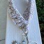 Boho Crocheted Wristlet Keychain Beaded Handmade Key Fob Lanyard