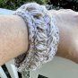Boho Crocheted Wristlet Keychain Beaded Handmade Key Fob Lanyard