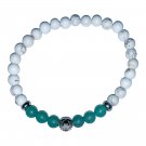Green Aventurine White Turquoise 4mm Stretch Bracelet
