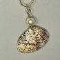 Seashell Wire Wrapped Necklace with Pearl Bead Gold Plated Mermaid Necklace