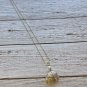 Seashell Wire Wrapped Necklace with Pearl Bead Gold Plated Mermaid Necklace