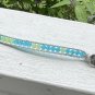 Leather Double Wrap Sea Glass Beads Blue Green Bracelet