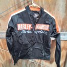 Harley-Davidson Men's Medium Orange and Black Boomber Jacket