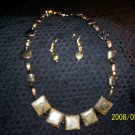 Bronzonite Necklace and Earrings