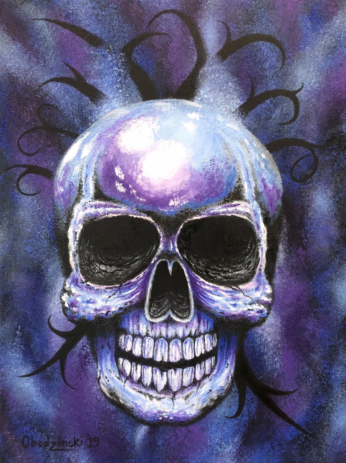 "From the Darkness" Skull Art by Gregg's Deep Colors