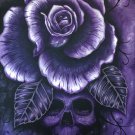 "Purple Haze" Skull and Rose Art by Gregg's Deep Colors
