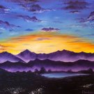 "Arizona Sunset" Mountains and Sunset Art Poster Print by Gregg's Deep Colors