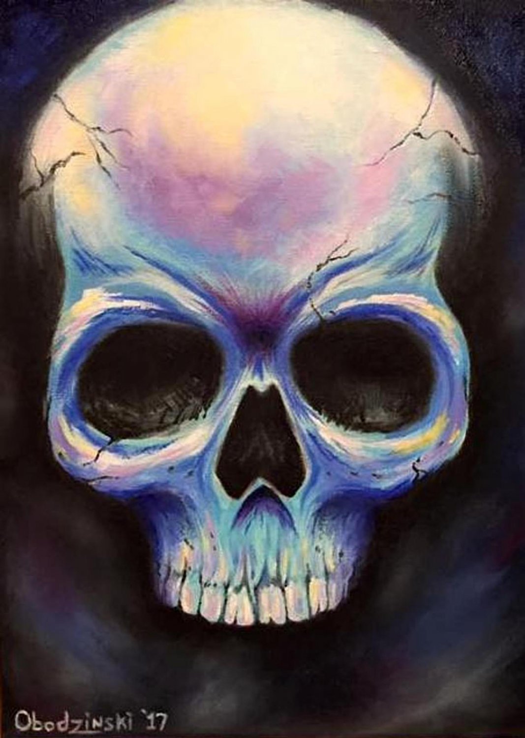 "Cold Steel" Skull Artwork Poster Print by Gregg's Deep Colors