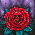 "Reaper Rose" Skull inside of a Red Rose Artwork Poster Print