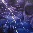 "Electric Sky" Skull forming in an Electrical Storm Fantasy Art by Gregg's Deep Colors