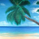 "Seychelles" Tropical Island Beach Artwork Poster Print by Gregg's Deep Colors
