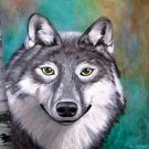 "On the Prowl" Wolf in a Forest Artwork by Gregg's Deep Colors