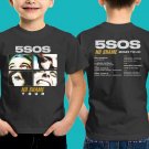 2021 PERFORM 5SECONDS OF SUMMER 5SOS NO SHAME AUSTRALIA TOUR BLACK TEE SHIRT FOR KIDS CODE Z80