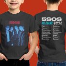 2021 PERFORM 5SECONDS OF SUMMER 5SOS NO SHAME EUROPE TOUR BLACK TEE SHIRT FOR KIDS CODE Z80
