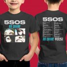 2021 PERFORM 5SECONDS OF SUMMER 5SOS NO SHAME EUROPE TOUR BLACK TEE SHIRT FOR KIDS CODE Z81
