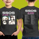 2021 PERFORM 5SECONDS OF SUMMER 5SOS NO SHAME N.AMERICAN TOUR BLACK TEE SHIRT FOR KIDS CODE Z82