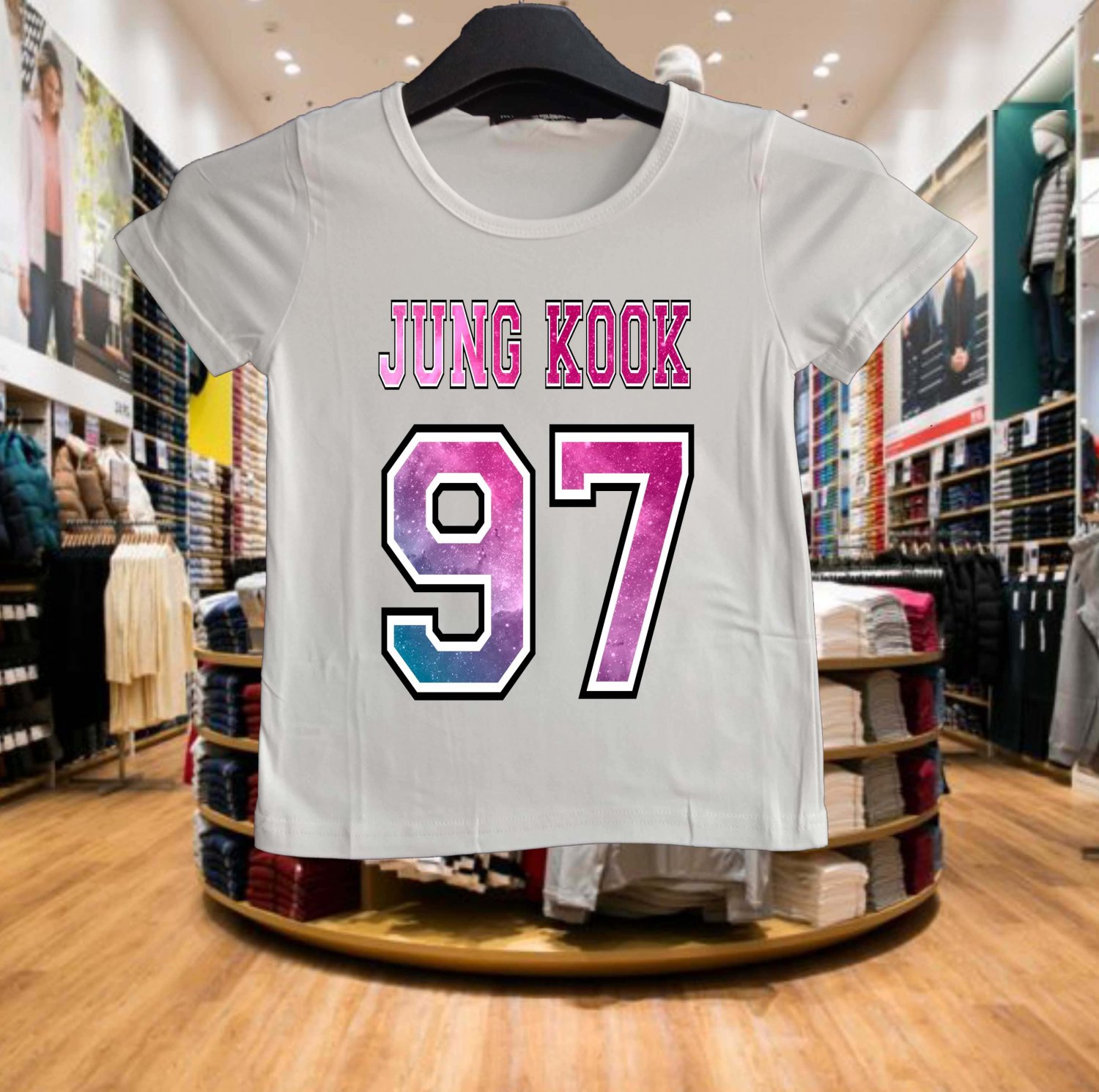 K-Pop T Shirt BTS JUNG KOOK / All Saiz for Male Female Kids