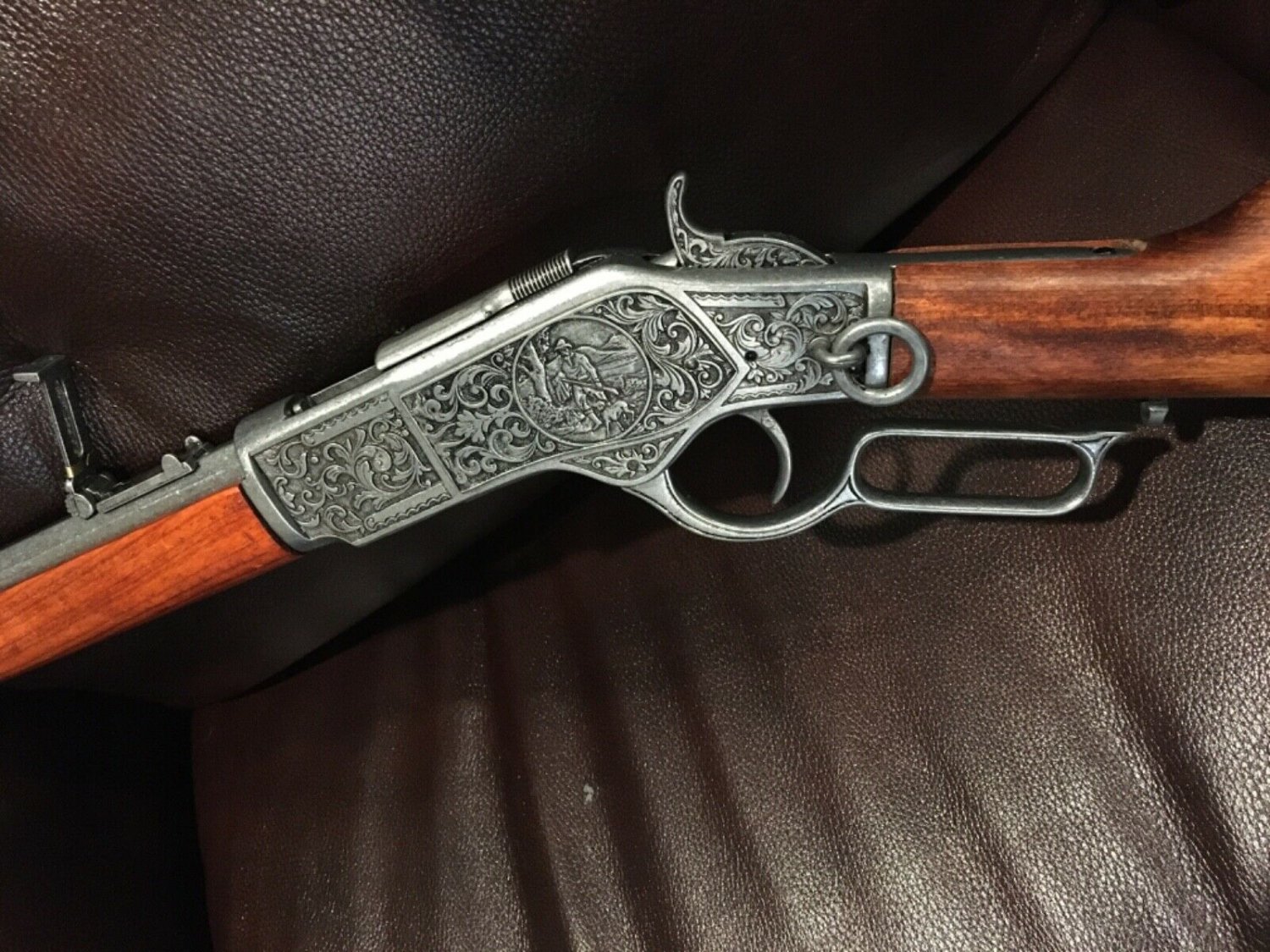 authentic-old-west-m1873-engraved-silver-trim-lever-action-rifle-non