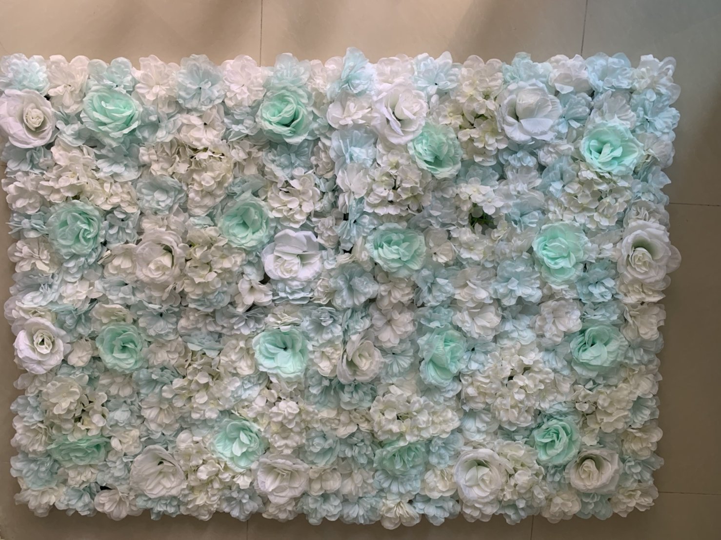 T blue Silk Rose Artificial Flower Wall Home Decoration Romantic Wedding Flower Backdrop 40x60cm
