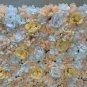 champagne orange Silk Rose Artificial Flower Wall Home Decoration Romantic Wedding Backdrop 40x60cm
