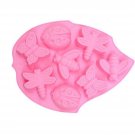8 hole insect dragonfly butterfly bee beetle mold bee cake  pudding  DIY kitchen baking mold