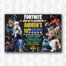 Fortnite X Birthday Party Invitations With Photo