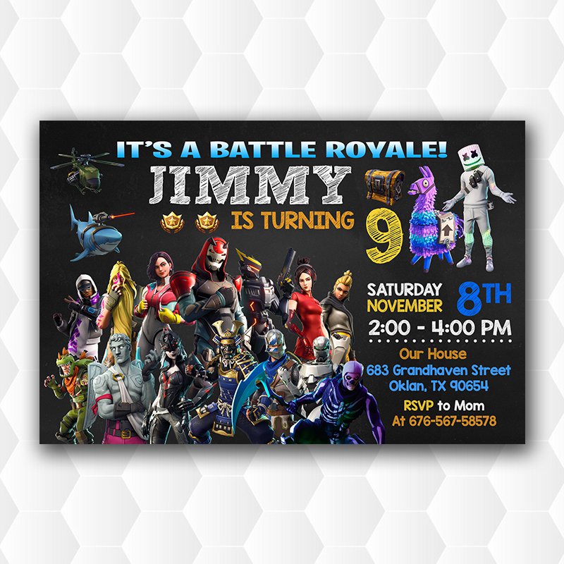 Fortnite Printable Invitations Free