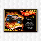 Hot Wheels Birthday Invitations For Boy, Hot Wheels Invitation
