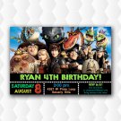 How To Train Your Dragon Birthday Invitations, Hiccup And Toothless Birthday Invitation