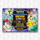 Pokemon Birthday Invitations, Pokemon Invitation, Pokemon Birthday Invites Party