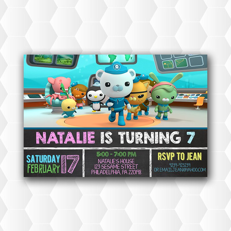Octonauts Birthday Invitations, Octonauts Invitation For Boy and Girl