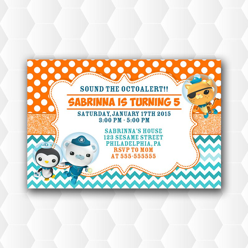 Octonauts Birthday Invitations, Octonauts Invitation Party For Boy and Girl