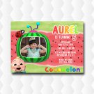 Cocomelon Birthday Invitations With Photo Cocomelon Birthday Invitations With Photo
