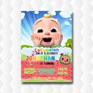 Funny Cocomelon Watermelon Printable Birthday Invitations Funny Cocomelon Watermelon Printable Birthday Invitations