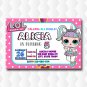 Lol Dolls Unicorn Surprise Birthday Invitation